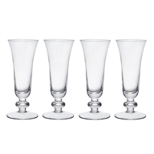 Mikasa Salerno 4-Piece Crystal Champagne Glass Set, 170ml