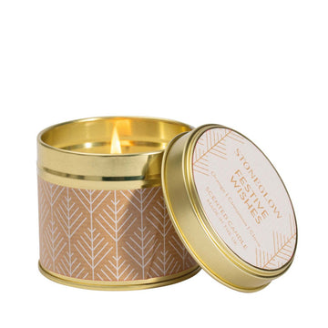 Festive Wishes - Scented Soy Wax Candle Tin (78 x 75mm) - RUTHERFORD & Co