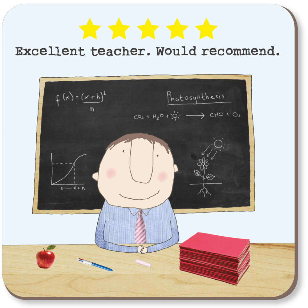 Five Star Teacher Boy Coaster - RUTHERFORD & Co