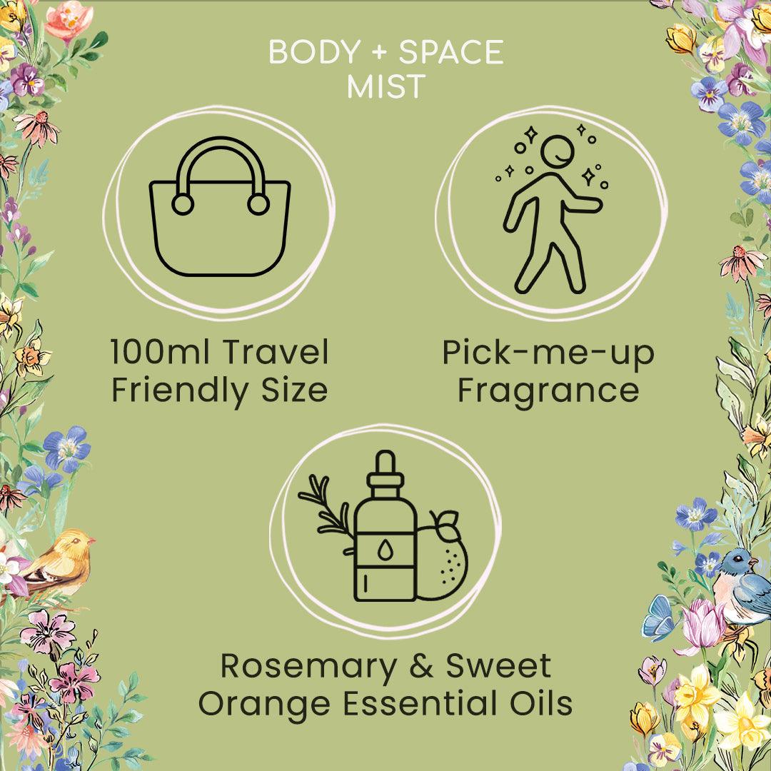 Flower of Focus Power Through Body + Space Mist - 100ml - RUTHERFORD & Co