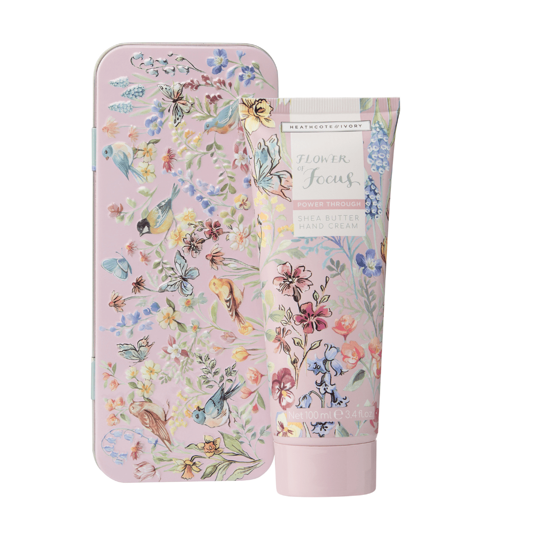 Flower of Focus Power Through Hand Cream in Tin, 100ml - RUTHERFORD & Co
