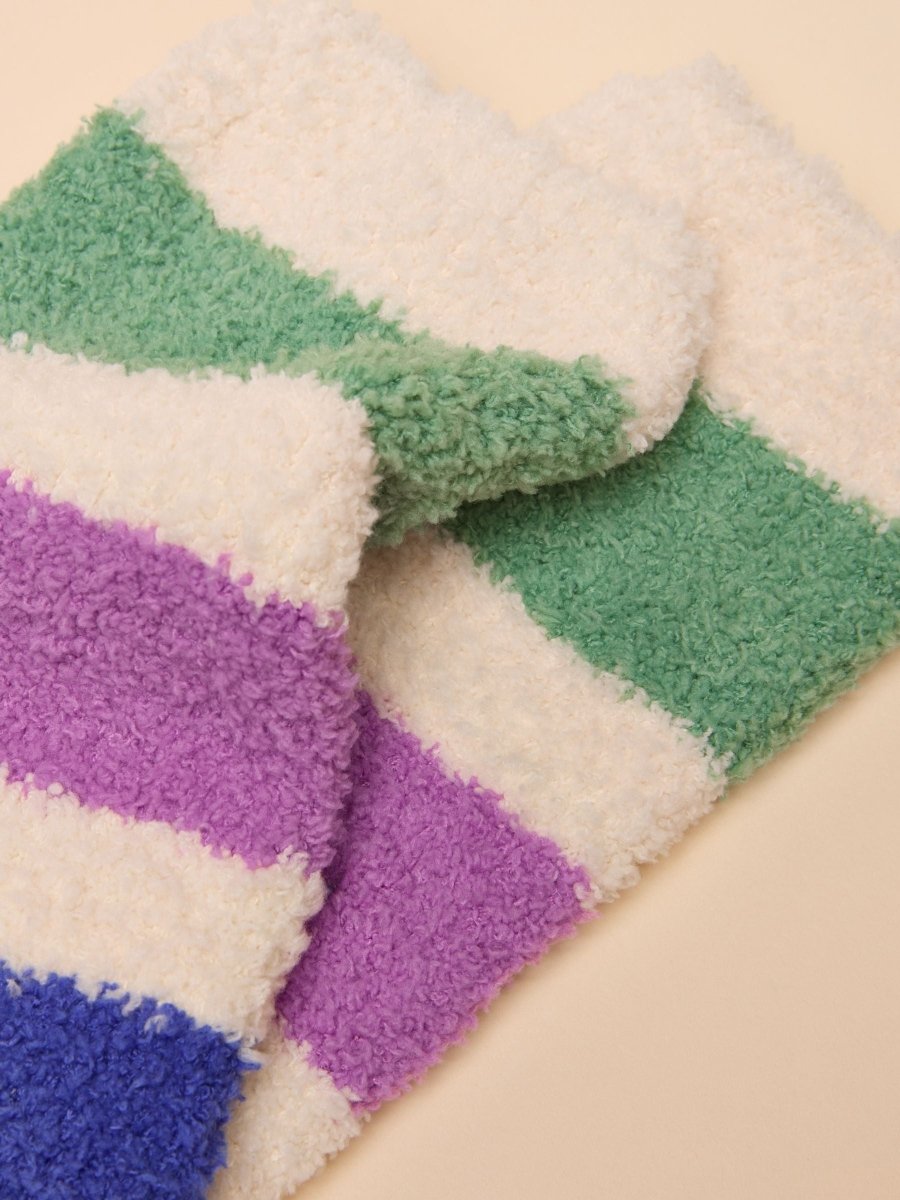 Fluffy Blue Fluffy Socks - RUTHERFORD & Co