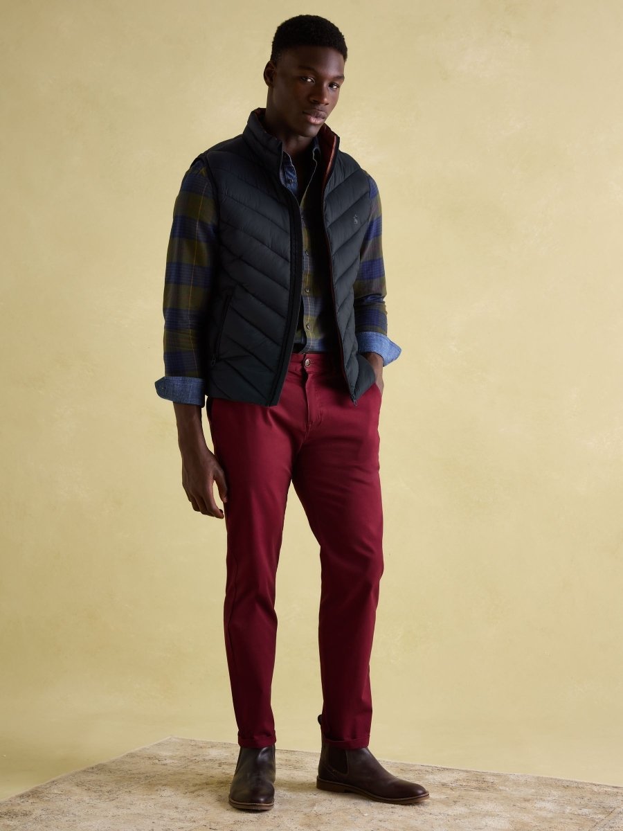 Garrett Navy Showerproof Padded Gilet - RUTHERFORD & Co