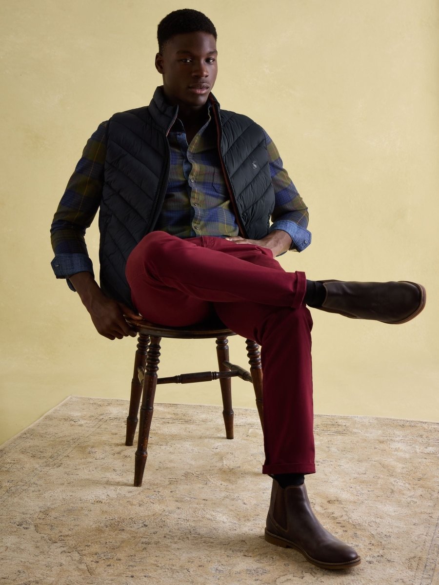 Garrett Navy Showerproof Padded Gilet - RUTHERFORD & Co