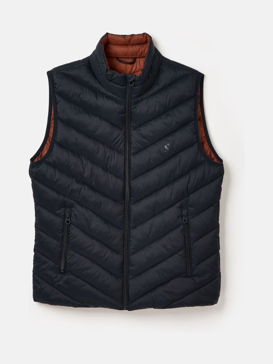 Garrett Navy Showerproof Padded Gilet - RUTHERFORD & Co