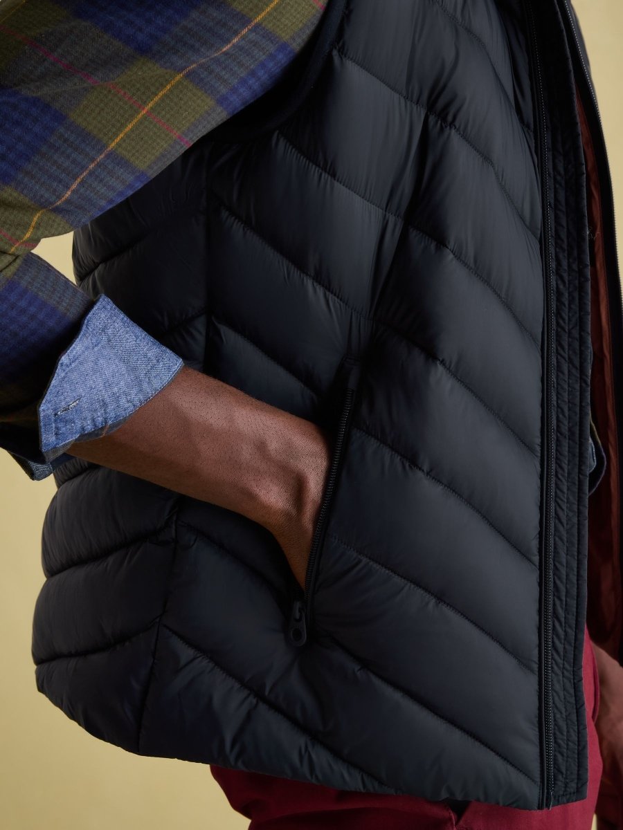 Garrett Navy Showerproof Padded Gilet - RUTHERFORD & Co