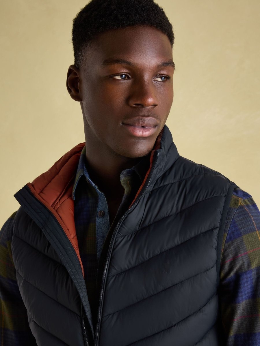 Garrett Navy Showerproof Padded Gilet - RUTHERFORD & Co