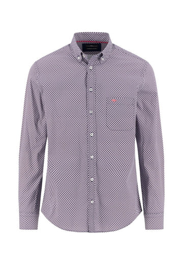 Graphic Flower Print, Button Down Shirt - RUTHERFORD & Co