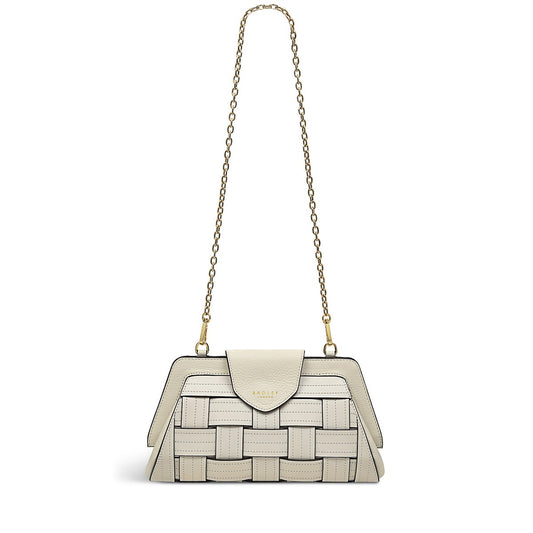 SUNDOWN AVENUE - WEAVE Medium Flapover Clutch