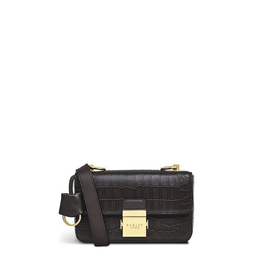 HANLEY CLOSE - FAUX CROC Mini Flapover Crossbody