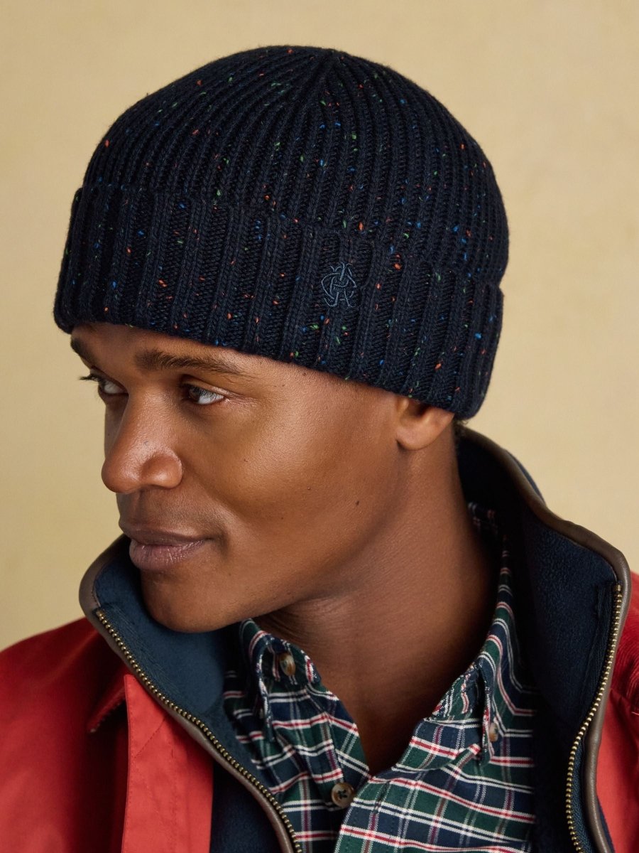 Hammond Navy Beanie Hat - RUTHERFORD & Co