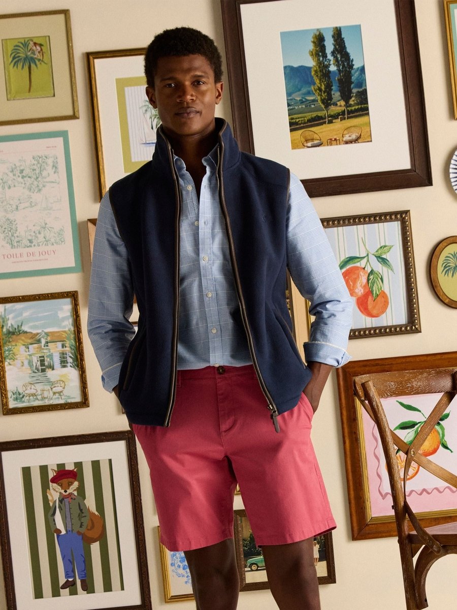 Heritage Fleece Navy Gilet - RUTHERFORD & Co