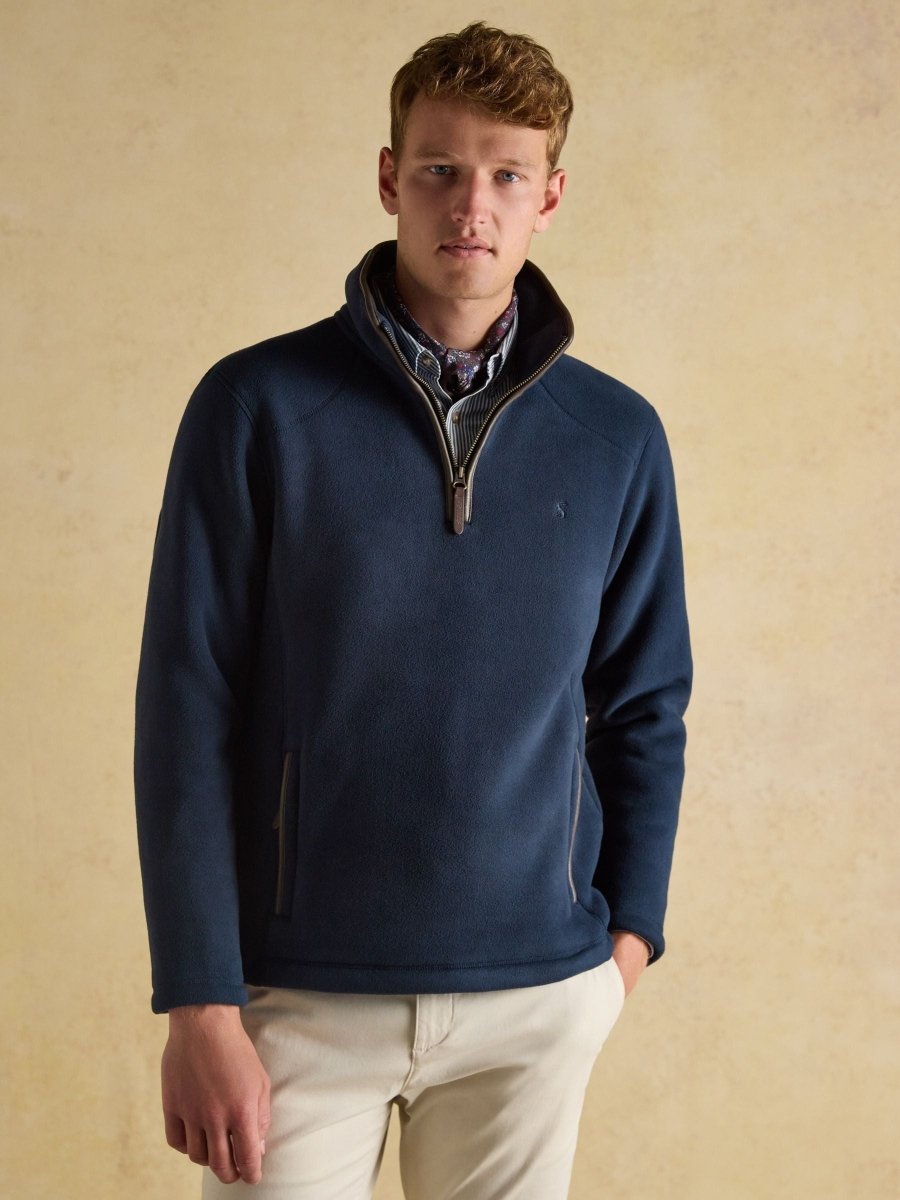 Heritage Fleece Navy Quarter Zip - RUTHERFORD & Co