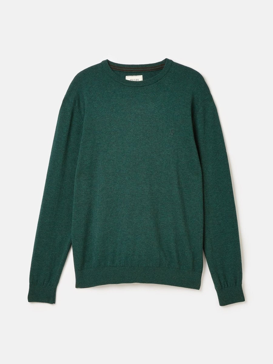Hillside Dark Green Crew Neck Knitted Jumper - RUTHERFORD & Co