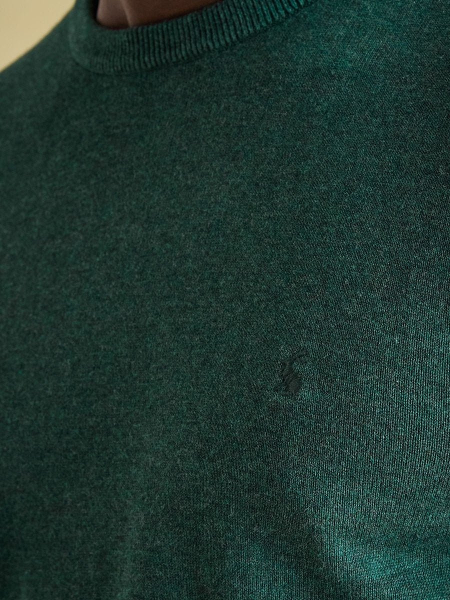 Hillside Dark Green Crew Neck Knitted Jumper - RUTHERFORD & Co