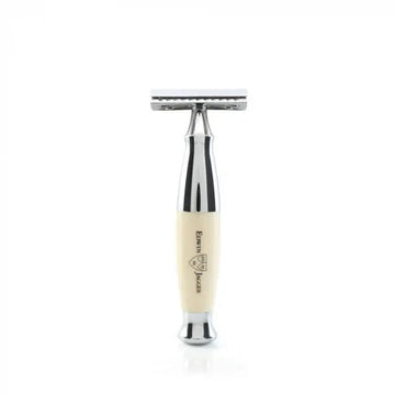 Imitation Ivory & Chrome DE Safety Razor - RUTHERFORD & Co