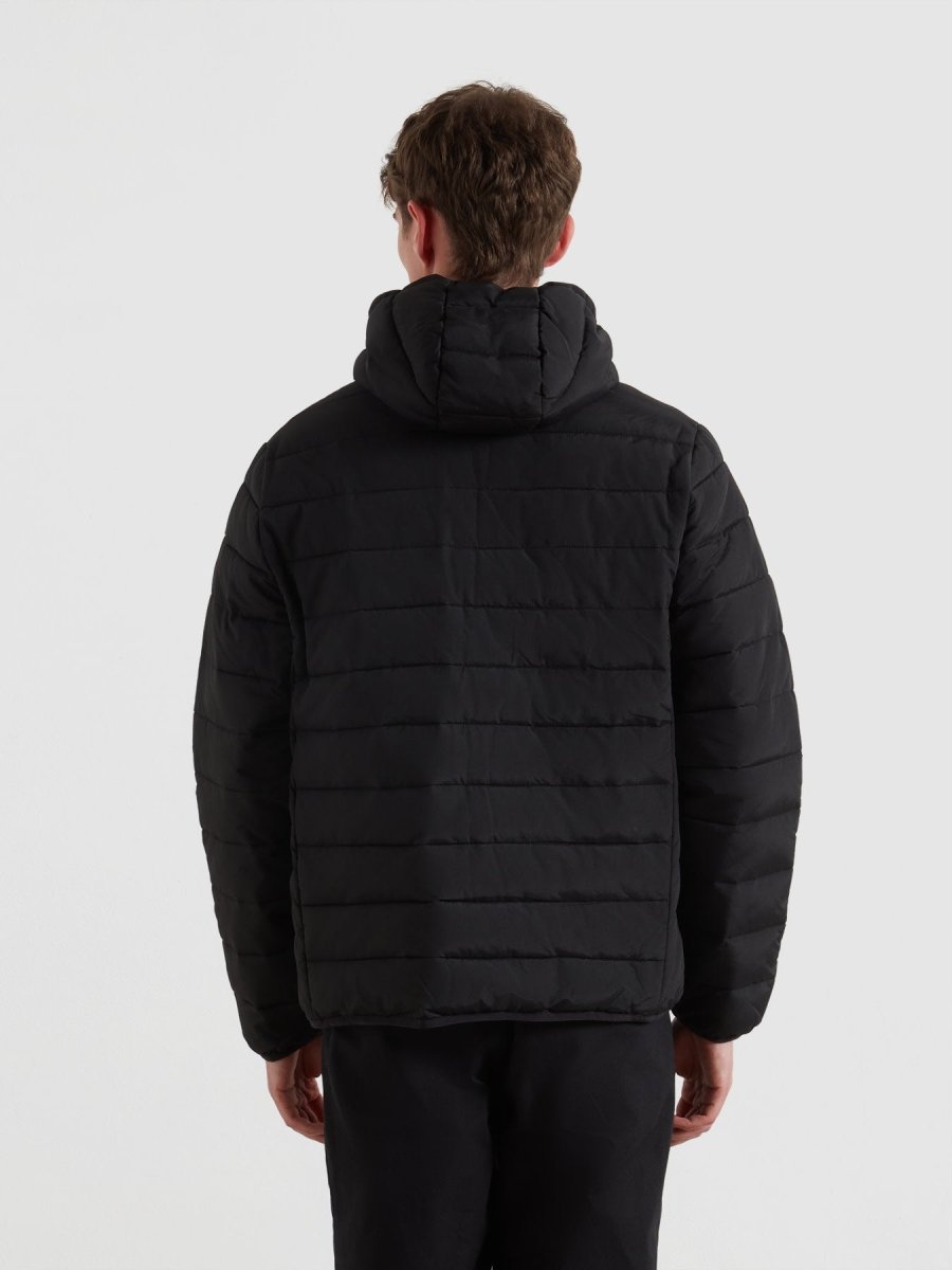 Kennedy Wadded Coat In Black - RUTHERFORD & Co