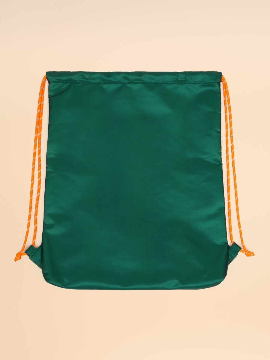 Kids' Adventurer Green & Blue Tractor Drawstring Bag - RUTHERFORD & Co