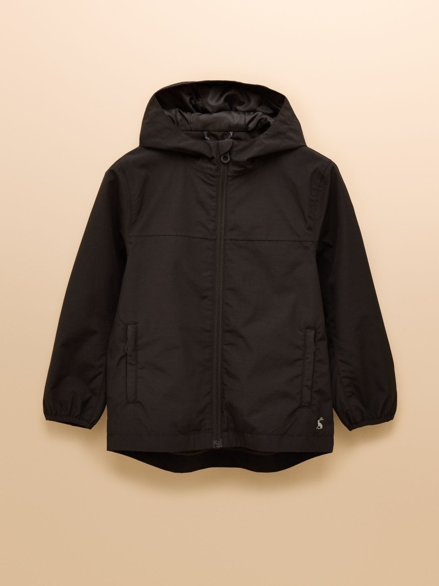 Kids' Ayston Black Waterproof Fleece Lined Raincaot - RUTHERFORD & Co