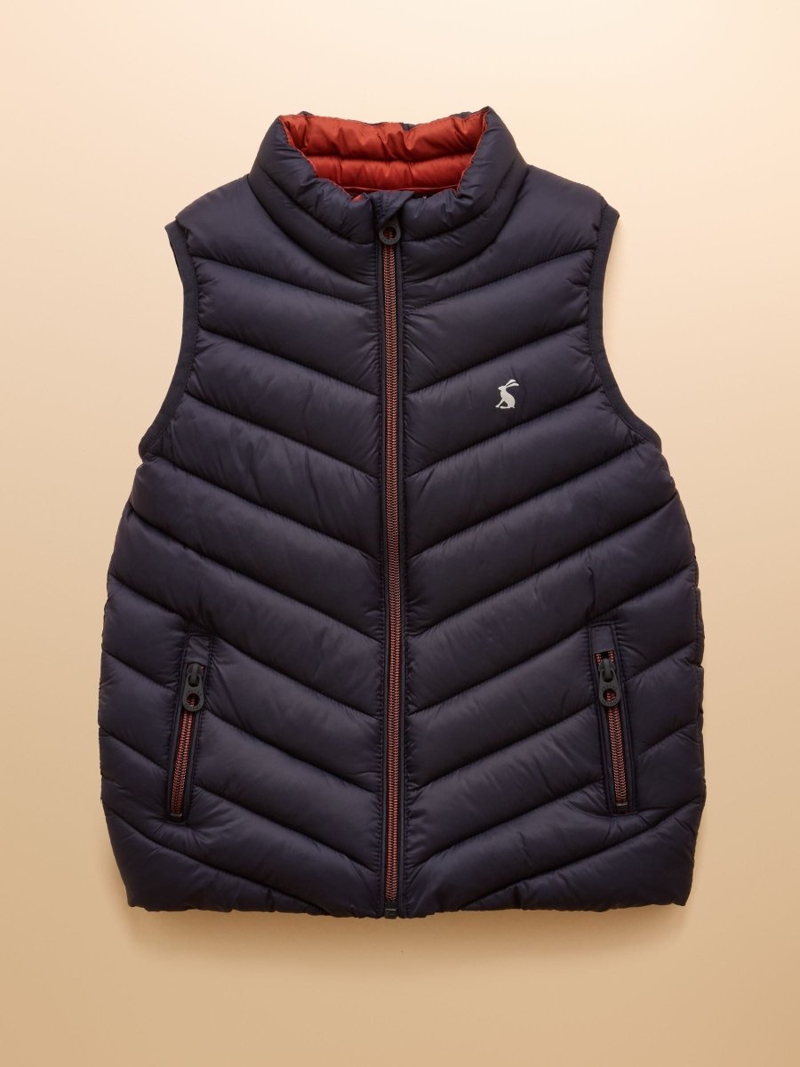 Kids' Crofton Gilet Navy Blue Showerproof Padded Gilet - RUTHERFORD & Co