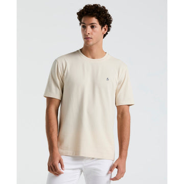 Knit Seersucker T-Shirt In Birch - RUTHERFORD & Co