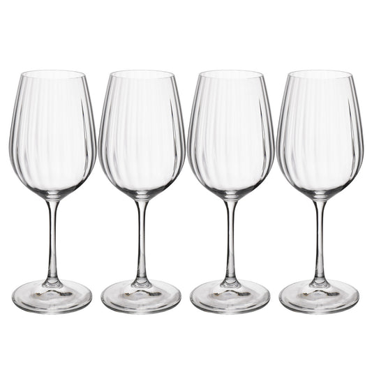 Mikasa Treviso 4-Piece Crystal White Wine Glass Set, 350ml