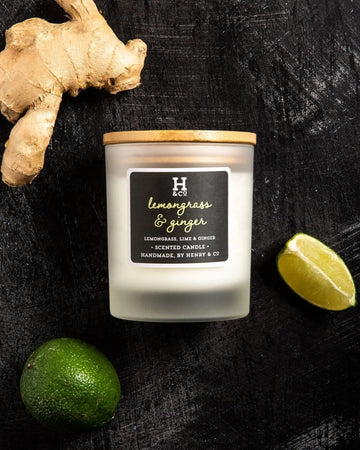 LEMONGRASS & GINGER SCENTED CANDLE - 30CL - RUTHERFORD & Co