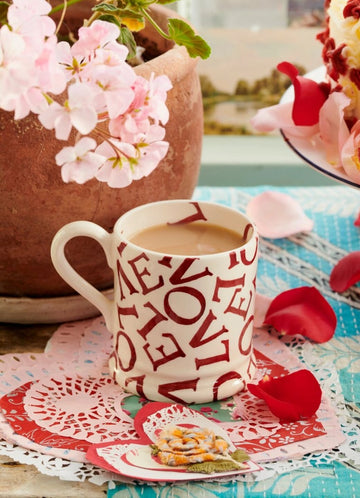 L.O.V.E. Polka Dot Red 1/2 Pint Mug - RUTHERFORD & Co