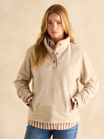Lulworth Sand Funnel Neck Fleece - RUTHERFORD & Co