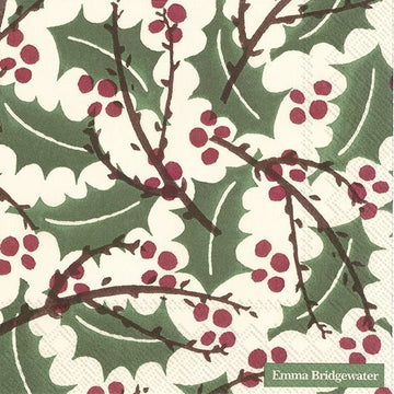 Lunch Napkins/Holly And Berry - RUTHERFORD & Co