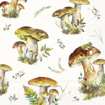 Lunch Napkins/Mushroom Collection - RUTHERFORD & Co