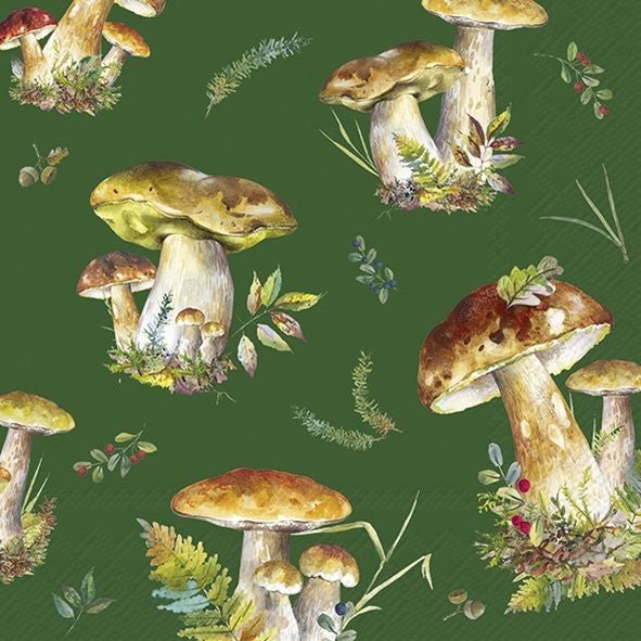 Lunch Napkins/Mushroom Collection - RUTHERFORD & Co