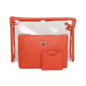 Makeup 3pc Gift Set/Orange - RUTHERFORD & Co