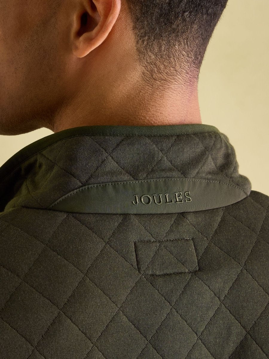 Malton Green Quilted Jersey Gilet - RUTHERFORD & Co