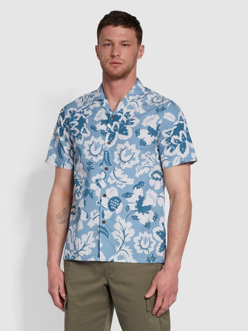 Manzarek Modern Fit Revere Print Shirt - RUTHERFORD & Co