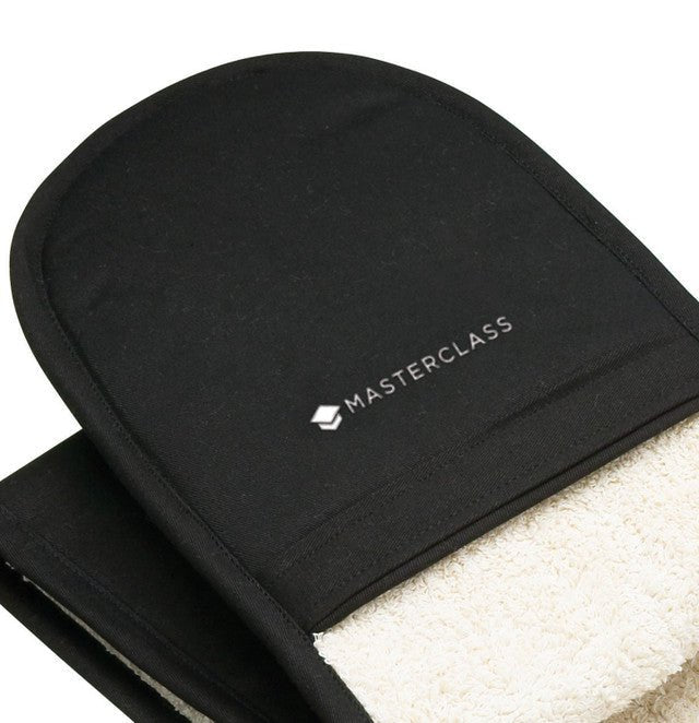 MasterClass Deluxe Professional Black Double Oven Glove - Black - RUTHERFORD & Co