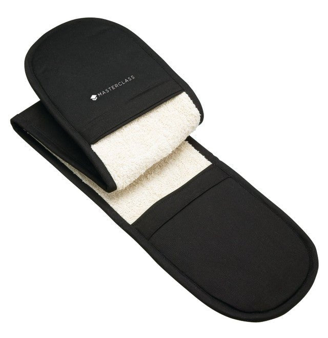 MasterClass Deluxe Professional Black Double Oven Glove - Black - RUTHERFORD & Co