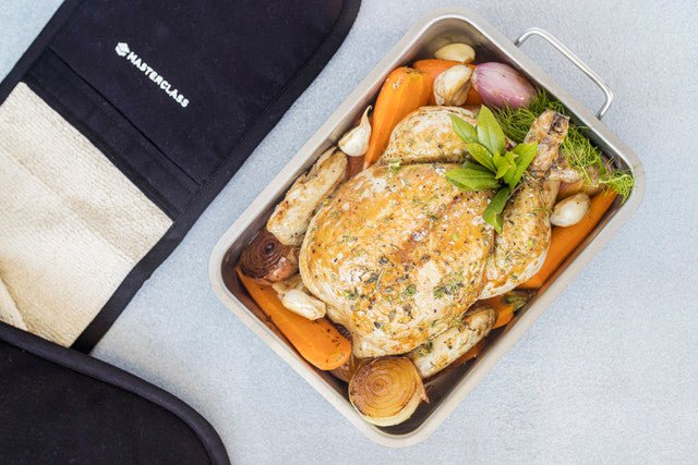 MasterClass Deluxe Professional Black Double Oven Glove - Black - RUTHERFORD & Co