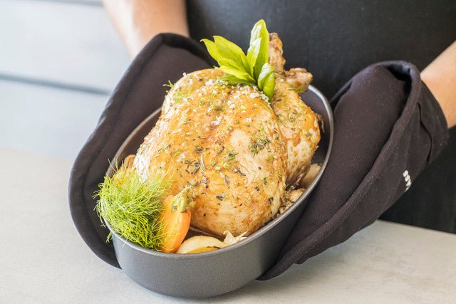 MasterClass Deluxe Professional Black Double Oven Glove - Black - RUTHERFORD & Co