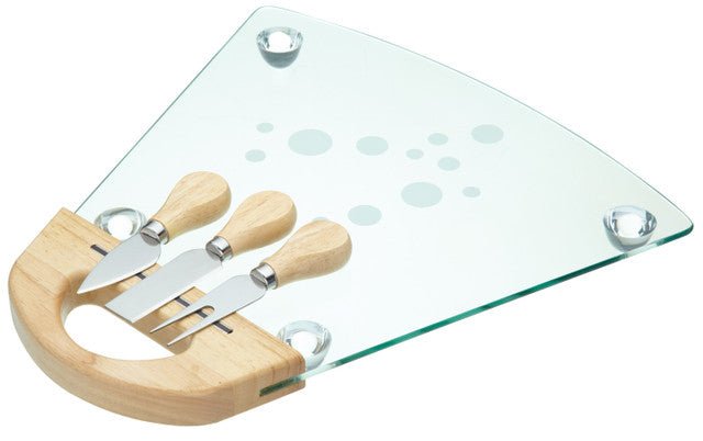 MasterClass Glass Cheese Serving Set - RUTHERFORD & Co