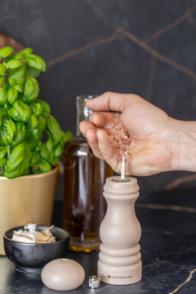 MasterClass Salt or Pepper Mill, 17cm, Latte - RUTHERFORD & Co