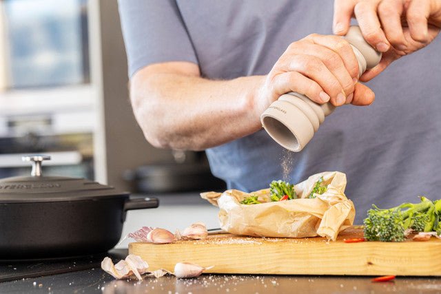 MasterClass Salt or Pepper Mill, 17cm, Latte - RUTHERFORD & Co