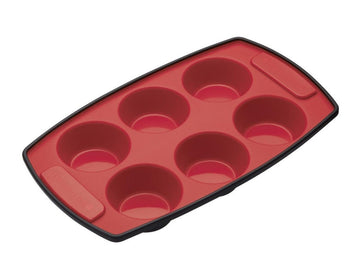MasterClass Smart Silicone Flexible Six Hole Pan - RUTHERFORD & Co