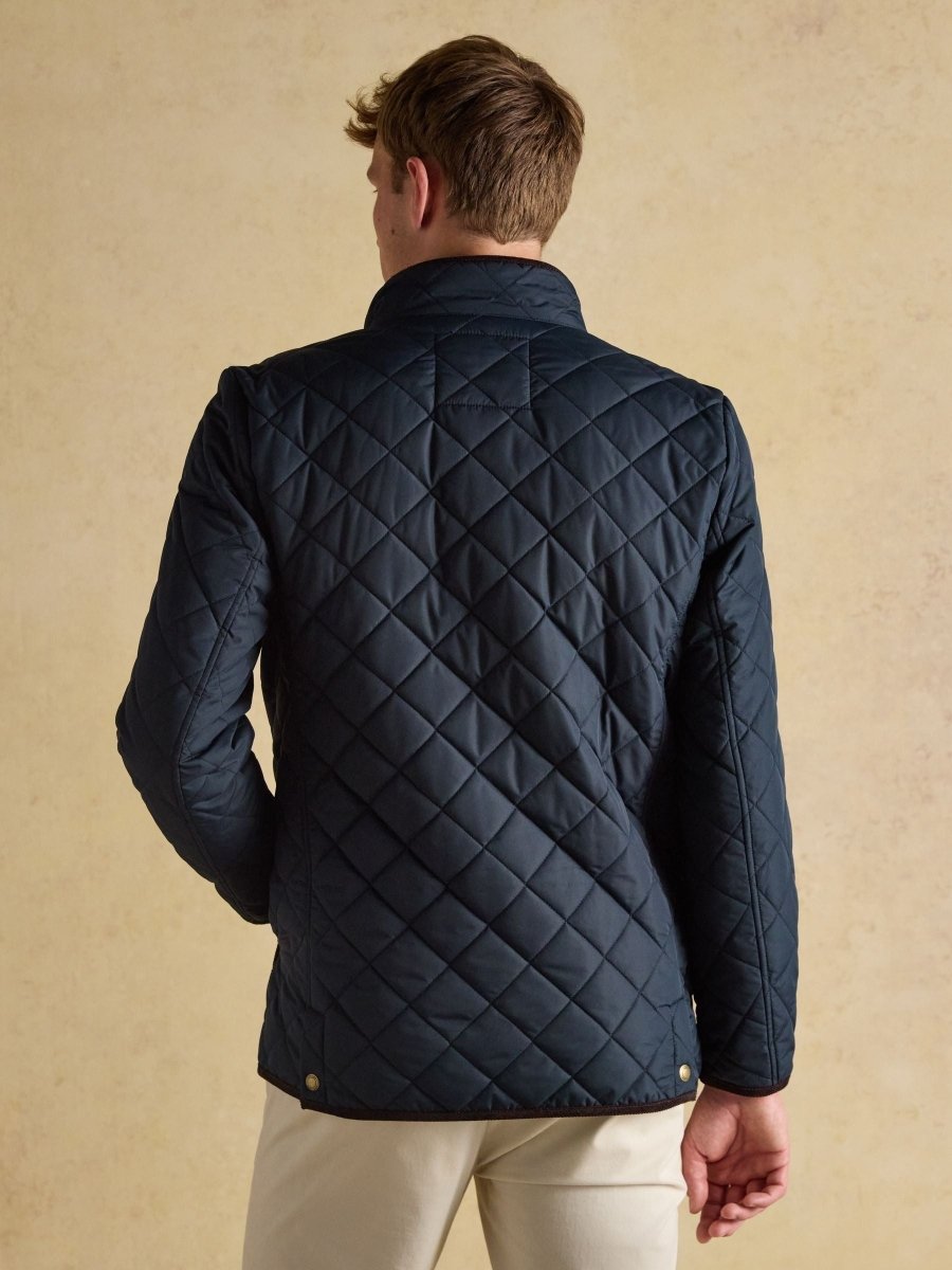 Maynard Navy Diamond Quilted Jacket - RUTHERFORD & Co