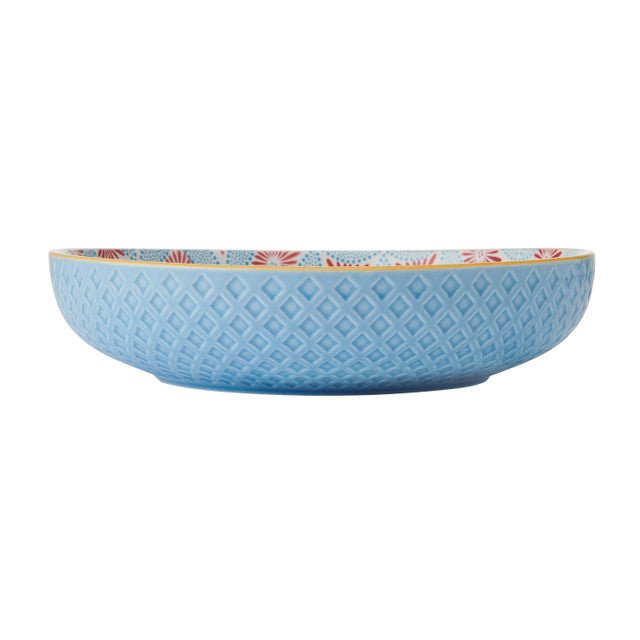 Mikasa Blue Mosaic Stoneware Bowl, 21cm - RUTHERFORD & Co