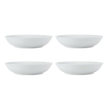 Mikasa Chalk 4 - Piece Porcelain Pasta Bowl Set, 23cm, White - RUTHERFORD & Co