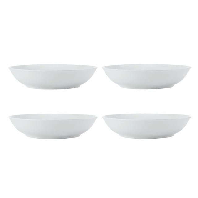 Mikasa Chalk 4 - Piece Porcelain Pasta Bowl Set, 23cm, White - RUTHERFORD & Co