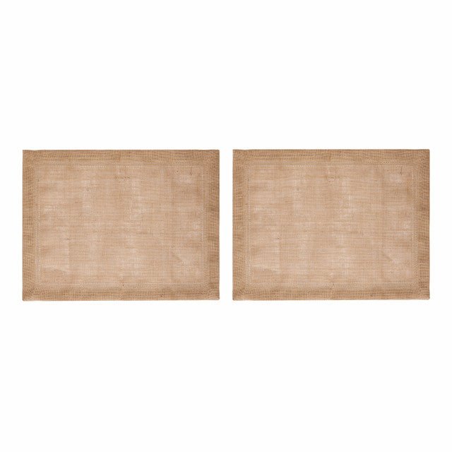 Mikasa Rectangle Jute Placemats, Set of 2, Natural - RUTHERFORD & Co