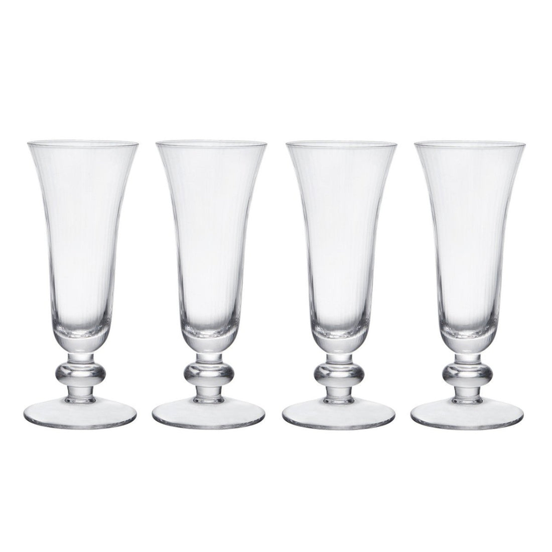 Mikasa Salerno 4 - Piece Crystal Champagne Glass Set, 170ml - RUTHERFORD & Co