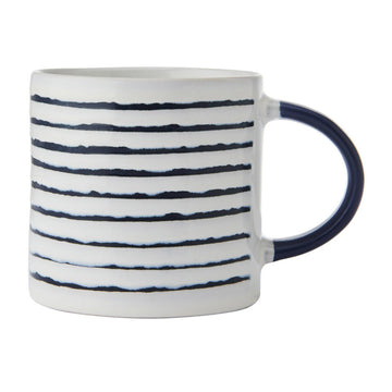Mikasa Striped Stoneware Mug, 390ml - RUTHERFORD & Co